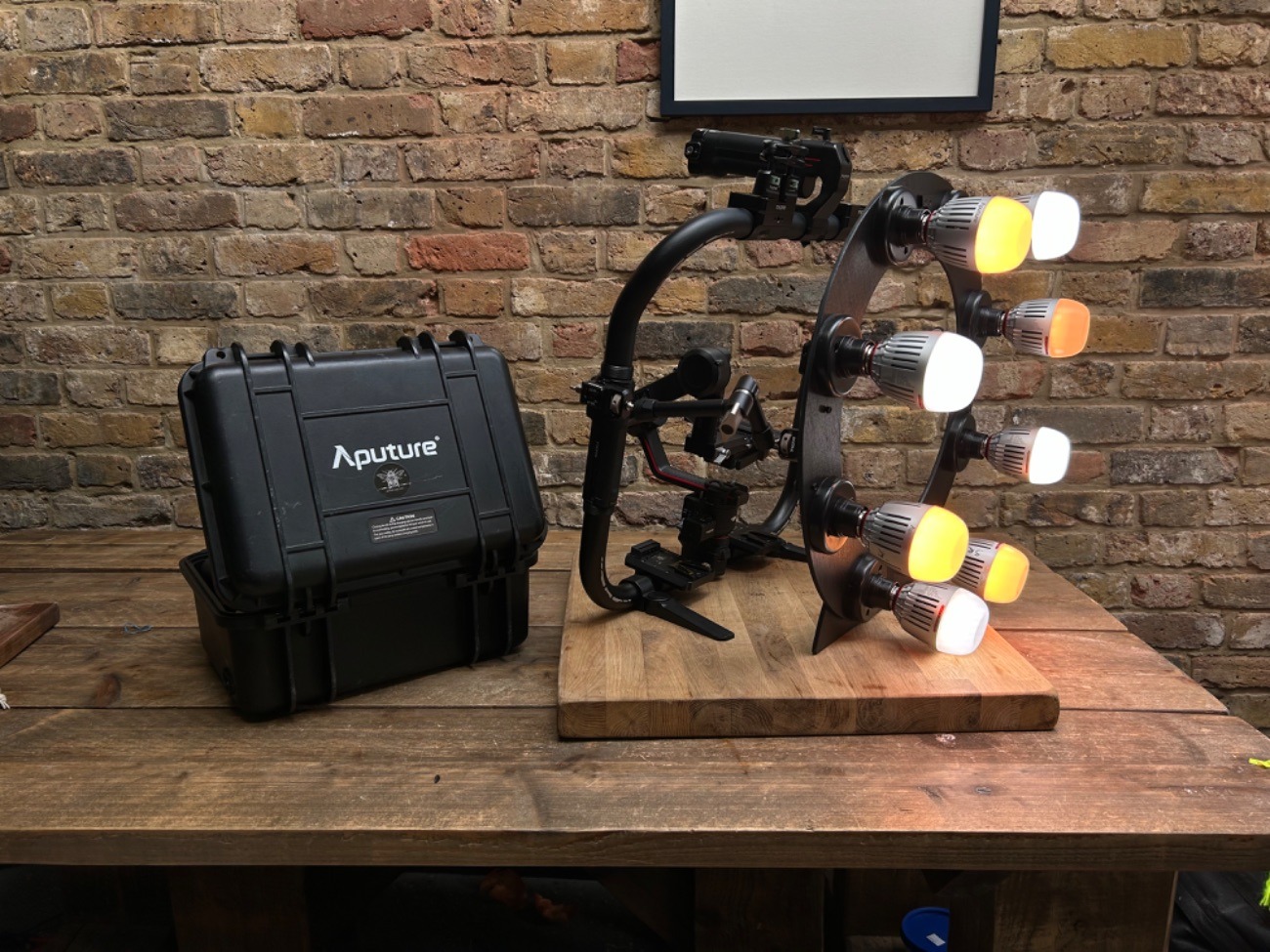 Custom ring light for gimbal aputure 