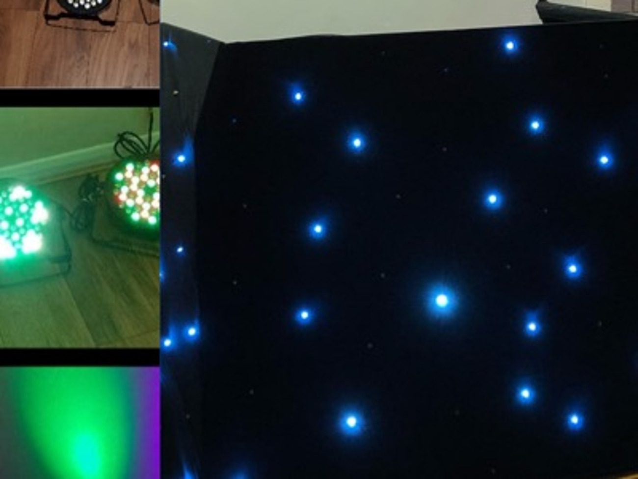 Dbs pro booth + led star cloth + laptop shelf + led lights