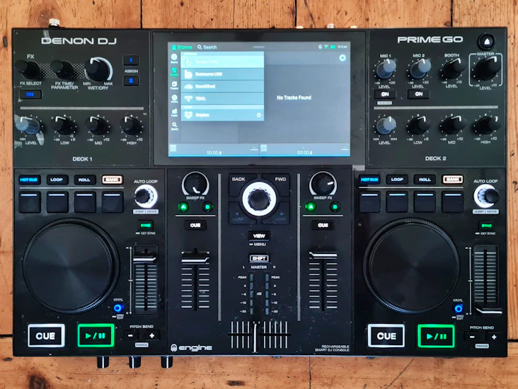 Denon prime go compact 2 channel dj controller