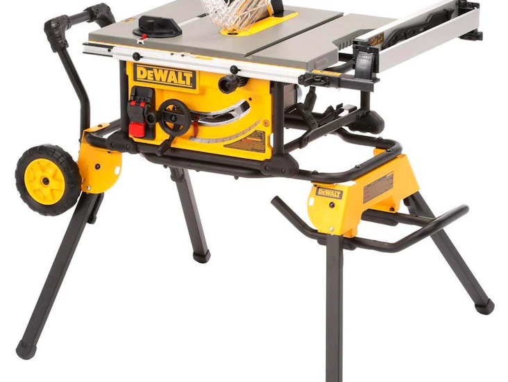 Dewalt table saw - portable stand with wheels, 32.5 inch rip
