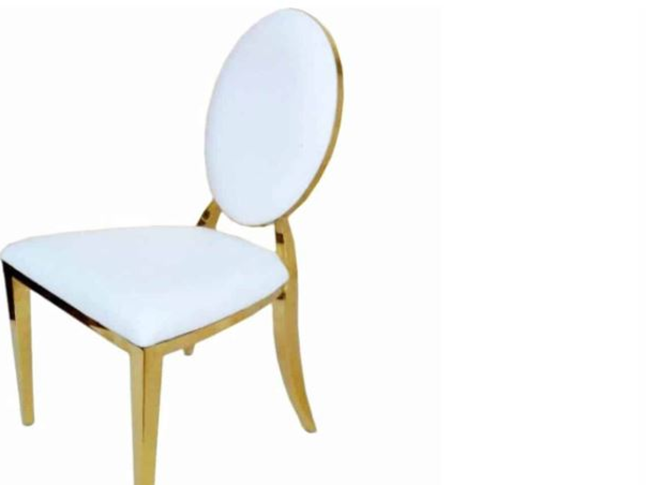 Dior gold stainless steel inifinty chairs for hire