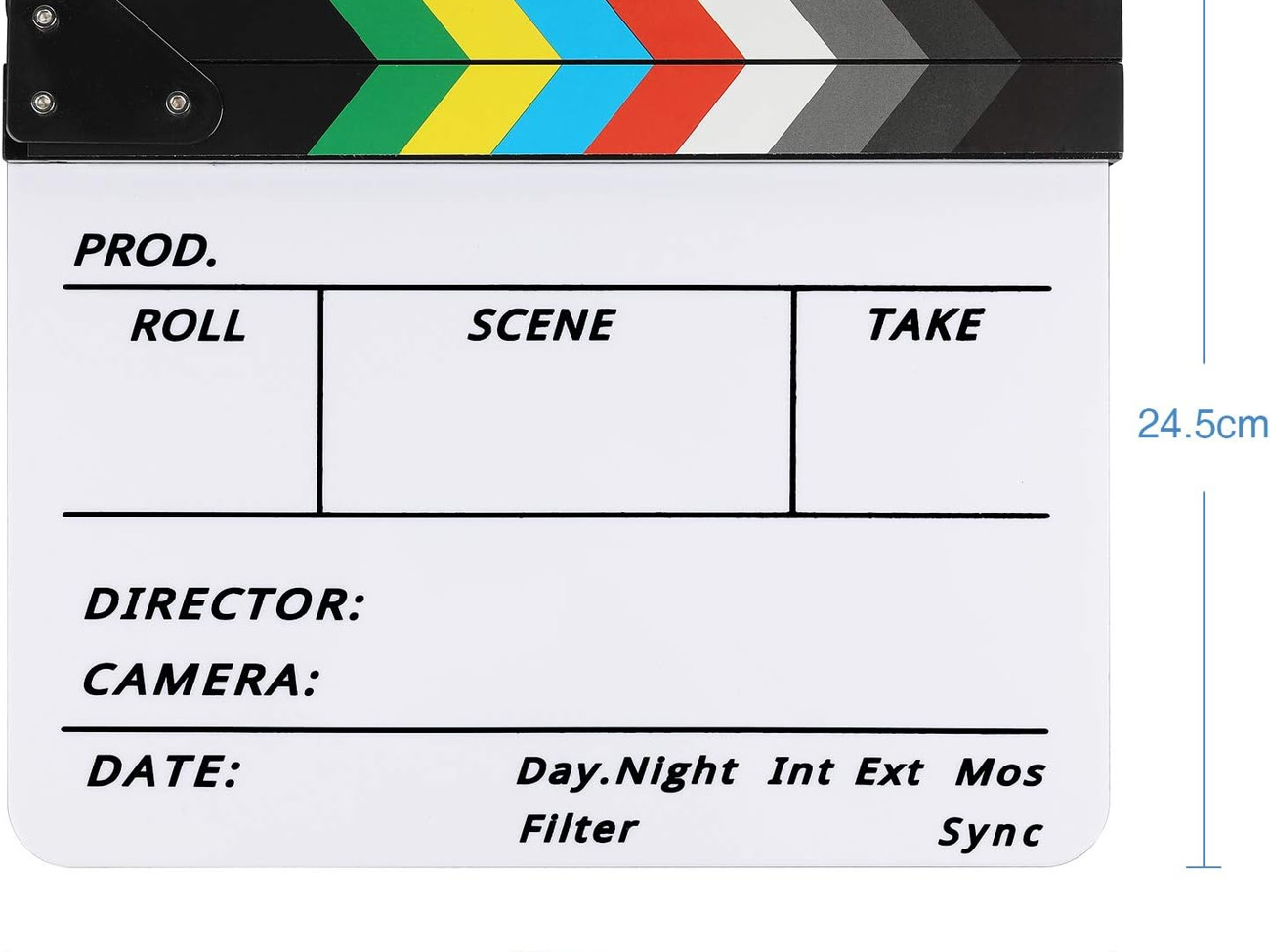 Director's film clapboard easy wipe clapper board