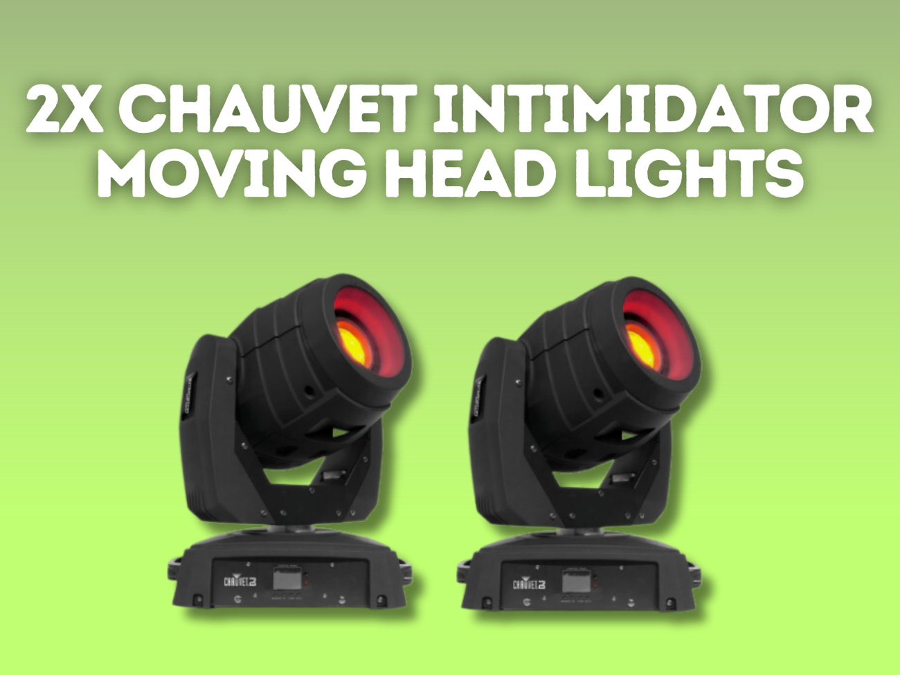 Disco lights moving head 2x chauvet intimidator spot 355 irc rgb