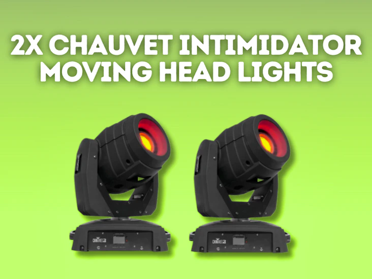 Disco lights moving head 2x chauvet intimidator spot 355 irc rgb
