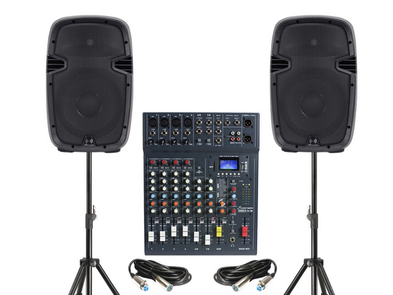 Dj package 2x tops 2x subs 1x desk