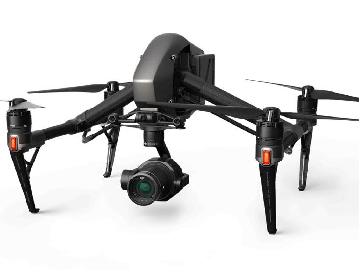 Dji inspire 2 drone with 3 lens and 2 controllres