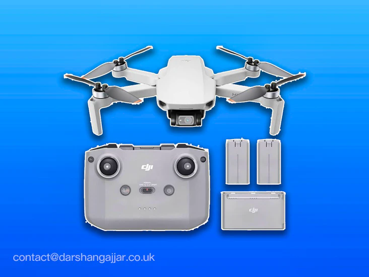 Dji mavic mini 2 4k cinematic drone fly more (3x batteries)