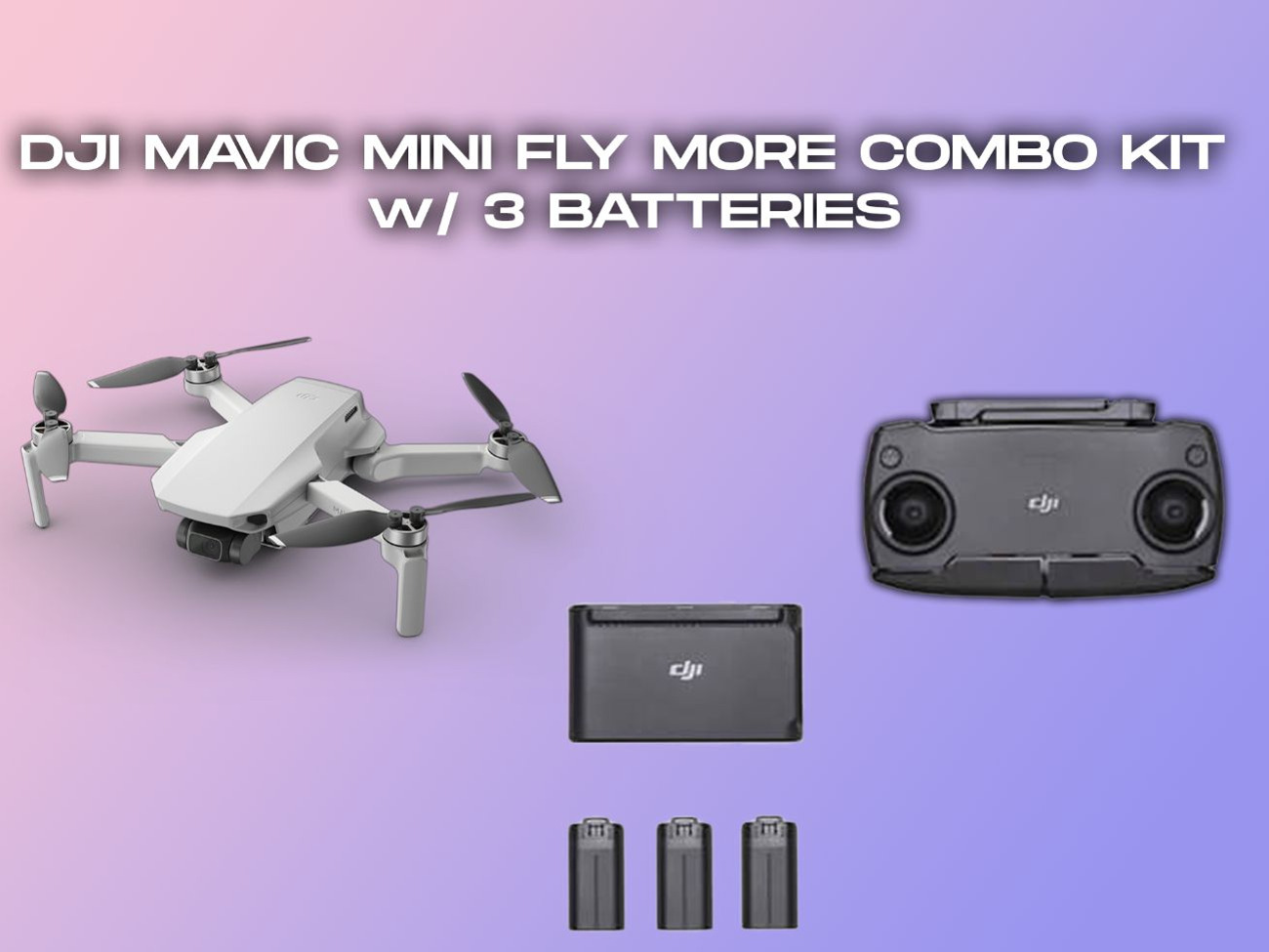 Dji mavic mini fly more combo kit w/ 3 batteries