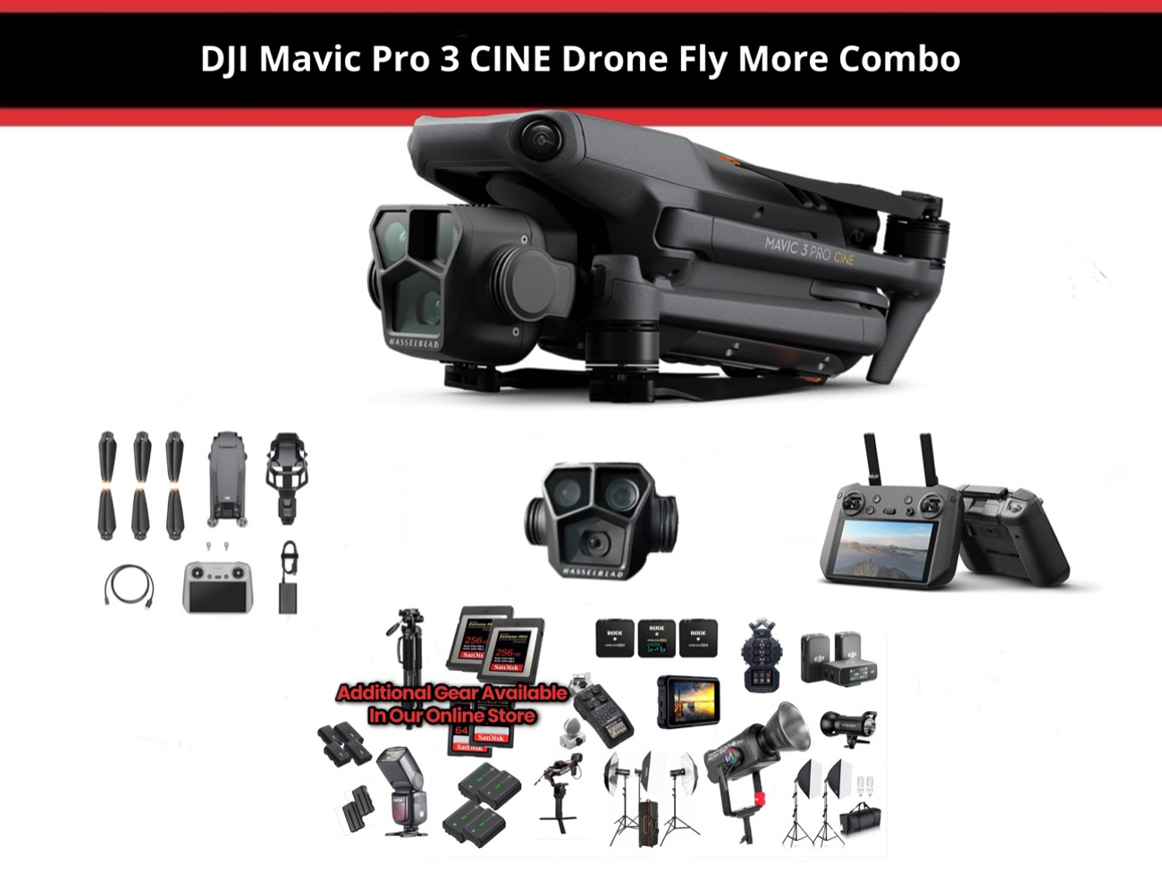Dji mavic pro 3 cine drone fly more combo