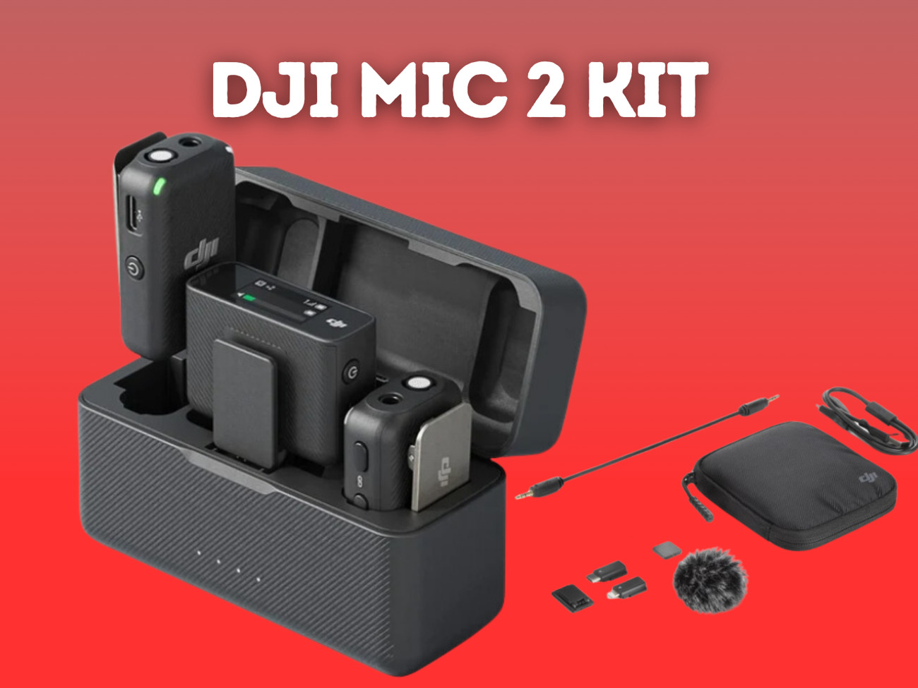 Dji mic 2 kit (2 tx + 1 rx + charging case)