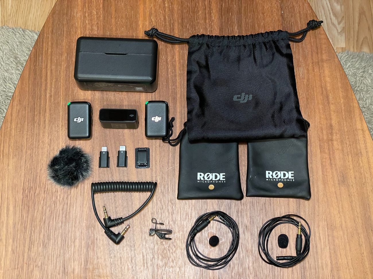 Dji mic wireless microphone + 2 x rode lav mics, wireless go