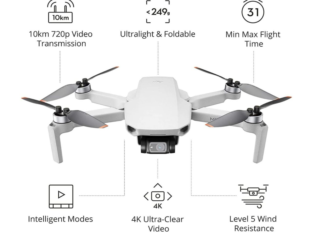 Dji mini 2 kit: ultralight foldable drone