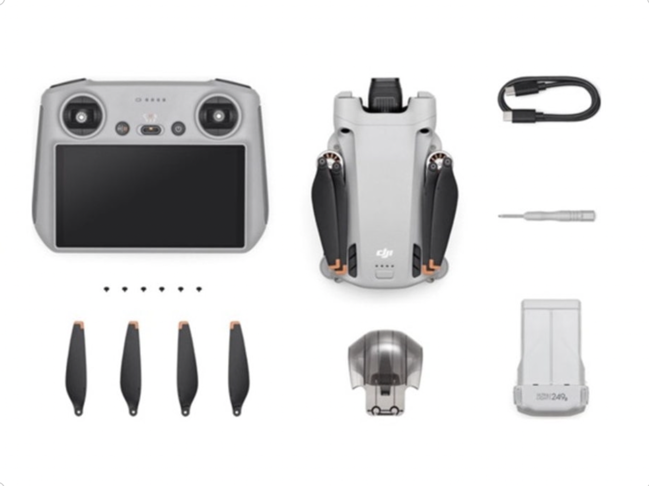 Dji mini 3 pro drone w/ rc controller- fly more combo