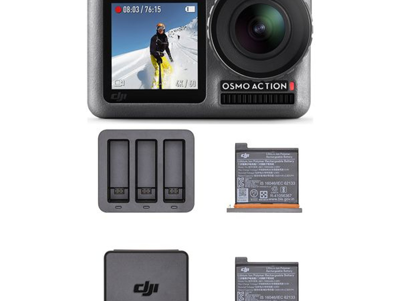 Dji osmo action camera 3 batteries and accessories 32gb memeroy card