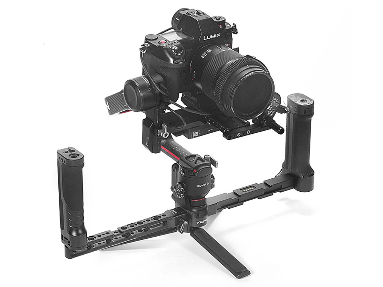 Dji rs 3 ronin pro gimbal + tilta dual remote control handle power supply v-mount | rs3 rs4