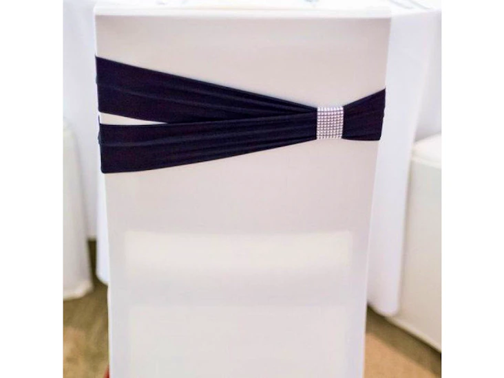 Double black spandex chair band