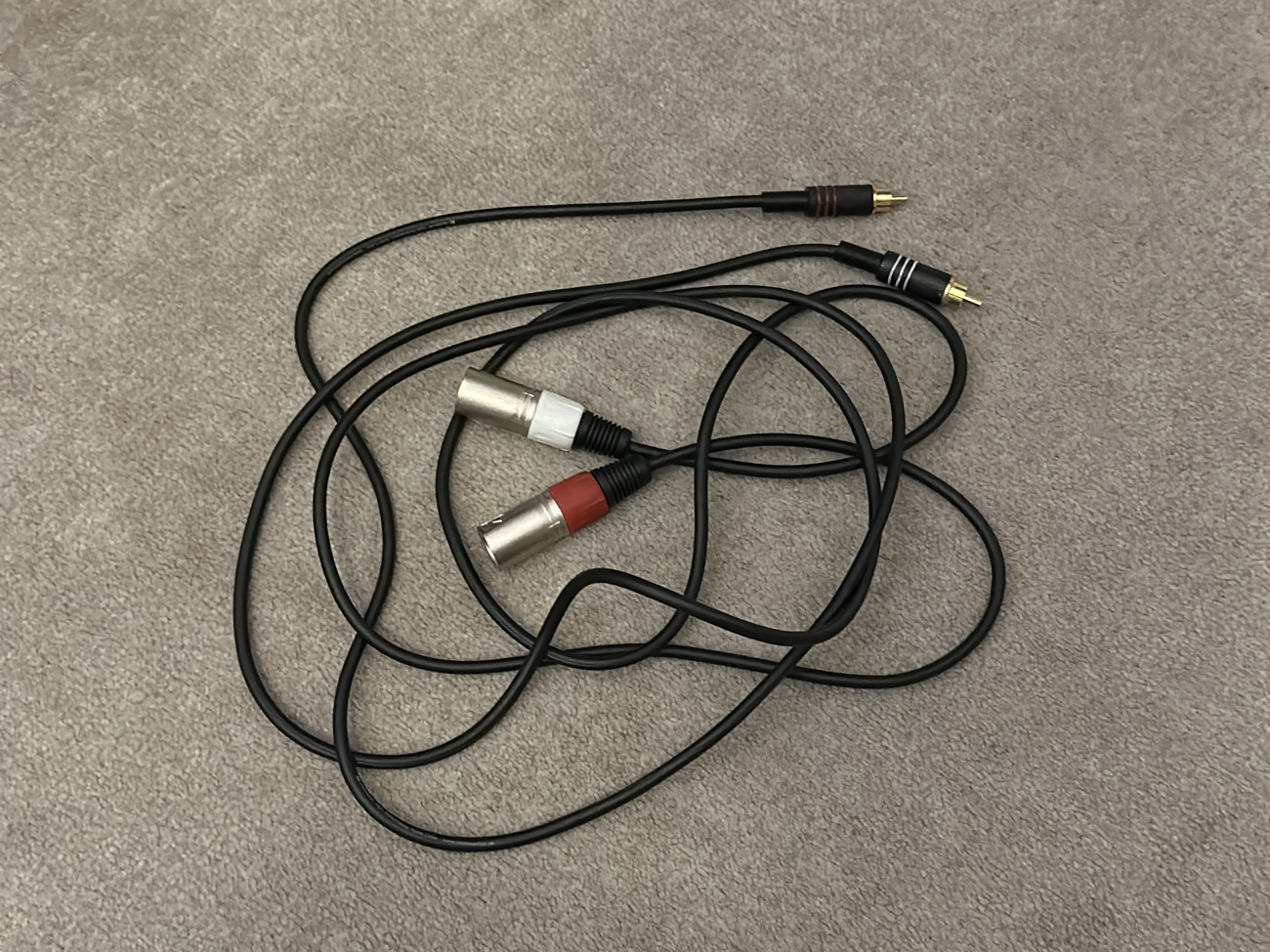 Dual rca to xlr cable - 1m