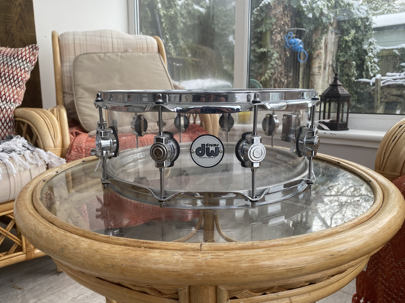 Dw design series 14" acrylic snare drum