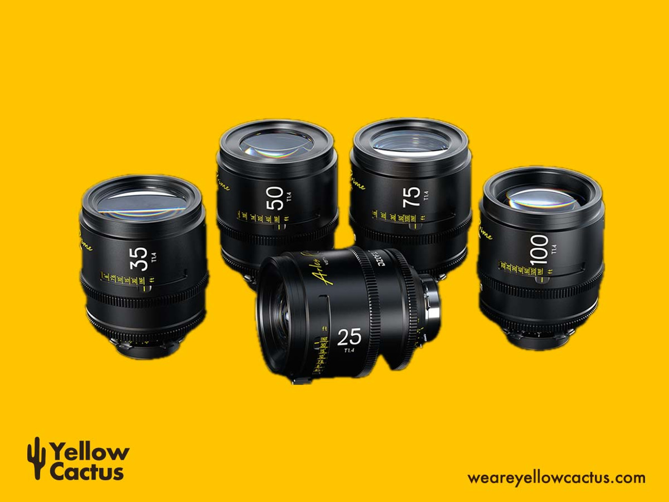 Rent DZO FILM Arles FULL FRAME Prime lens set from Yellow