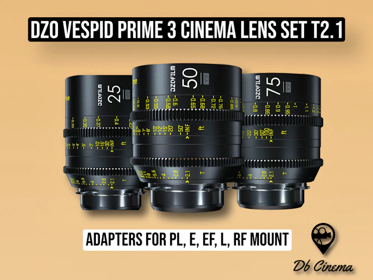 Dzo film vespid prime 3x cinema lens set t2.1 full frame