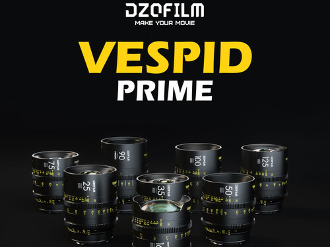 Dzofilm vespid prime full frame cinema 7 lens set pl mount