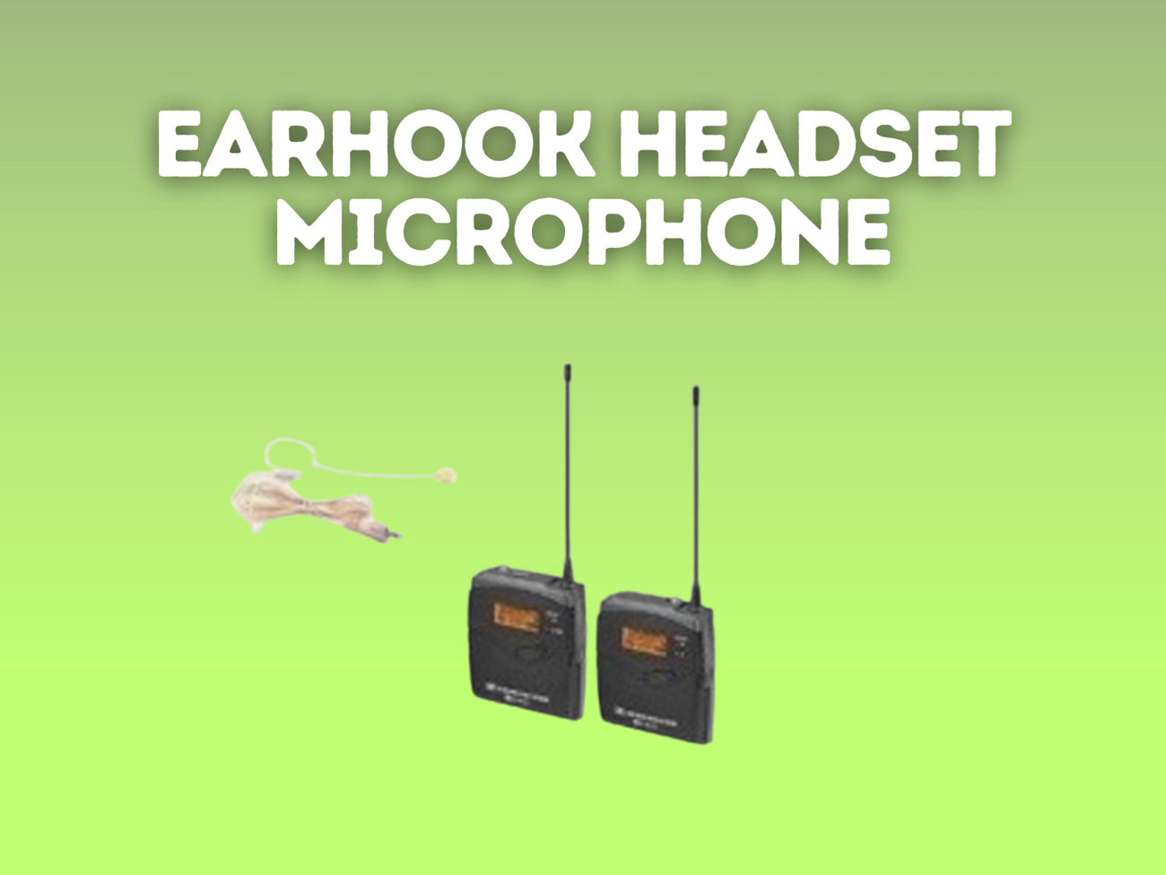 Earhook headset microphone head - sennheiser g3 - head mic