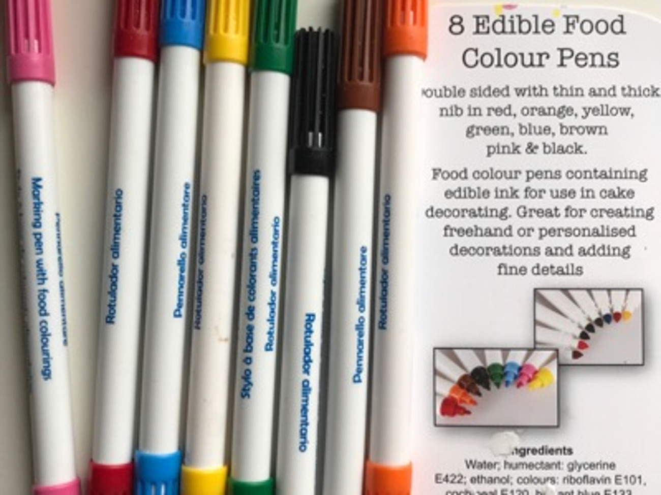 Edible ink pens