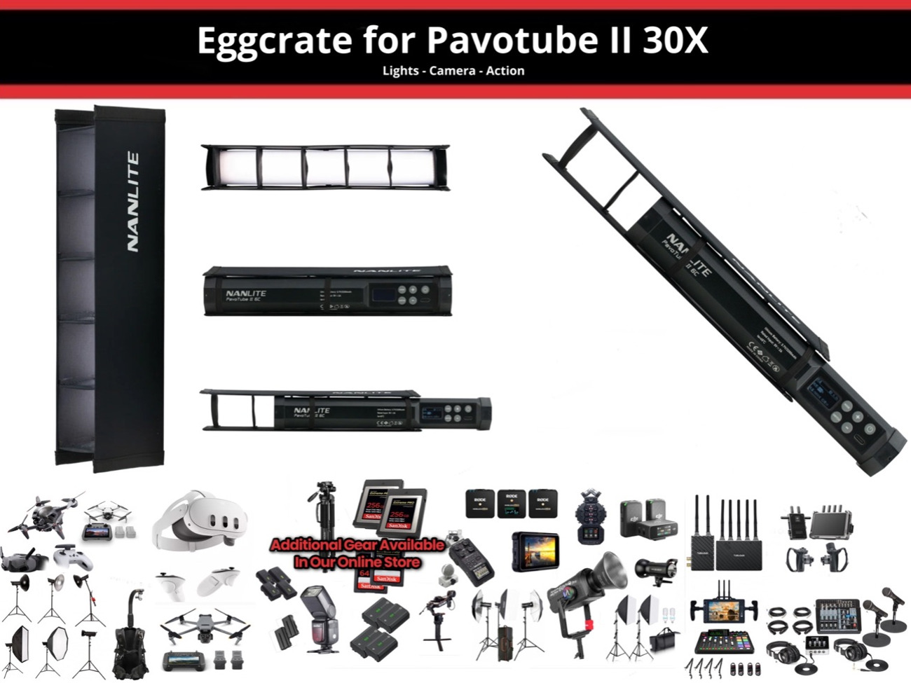Eggcrate for pavotube ii 30x