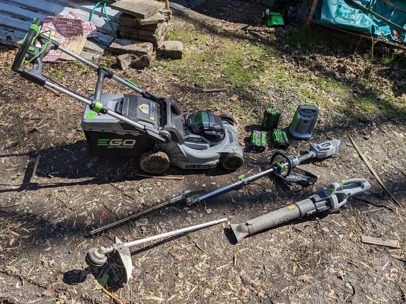 Ego electric cordless lawnmower