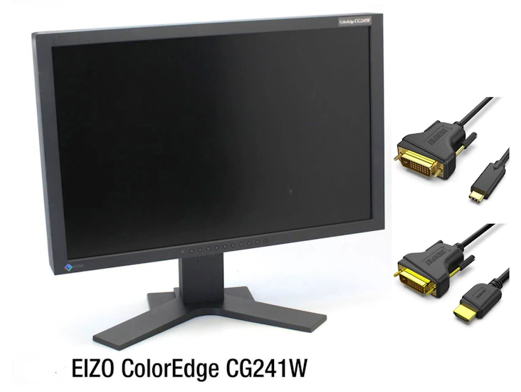 Eizo coloredge cg241w display monitor + hdmi + usb-c cable