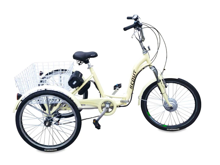 Electric tricycle, e-trike, scout electric tricycle