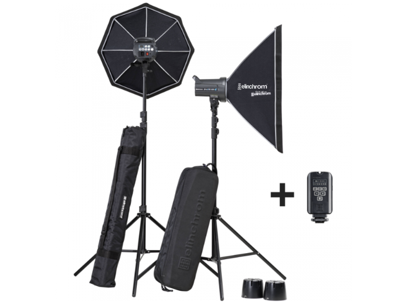Elinchrom d-lite rx 4/4 kit + 2 softboxes 