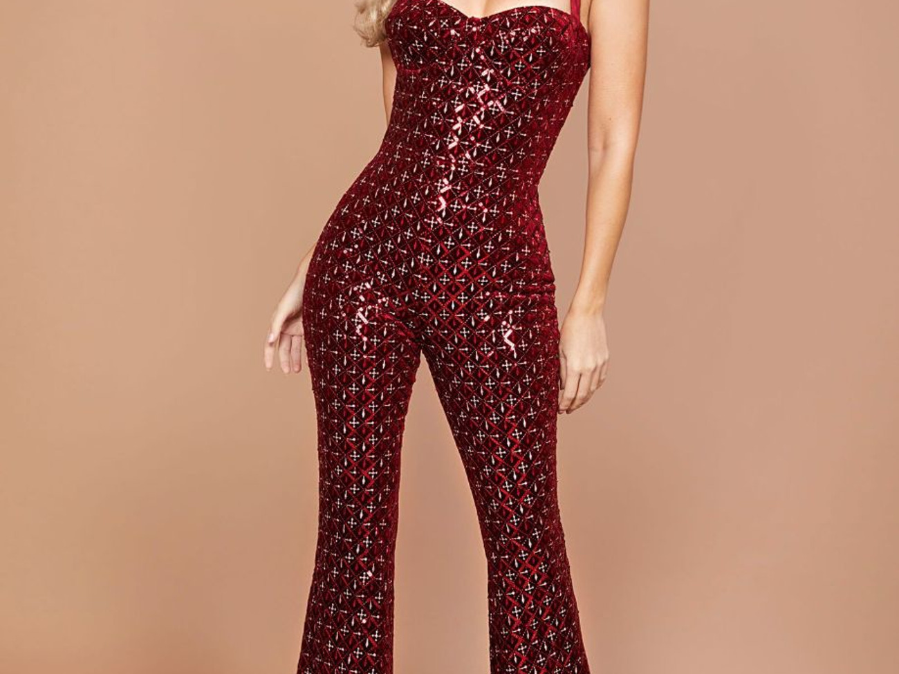 Rent Emily Atack red jumsuit from Terri M London Bridge West Bermondsey Southwark for 6 20 day
