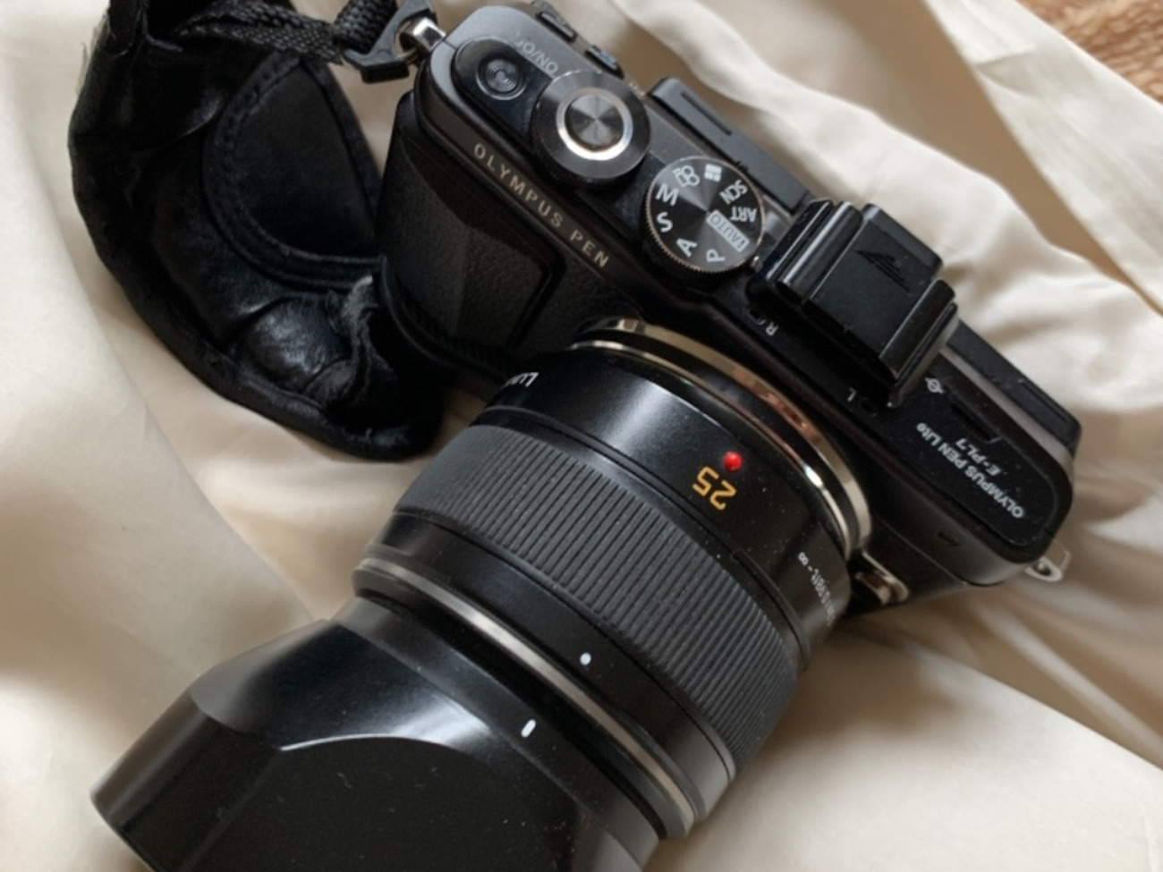 Epl-7 caméra with panasonic / leica summilux dg f/1.4 portrait 50mm lens