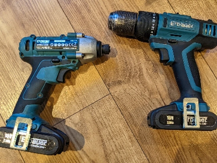 Erbauer 18v cordless drill & impact driver