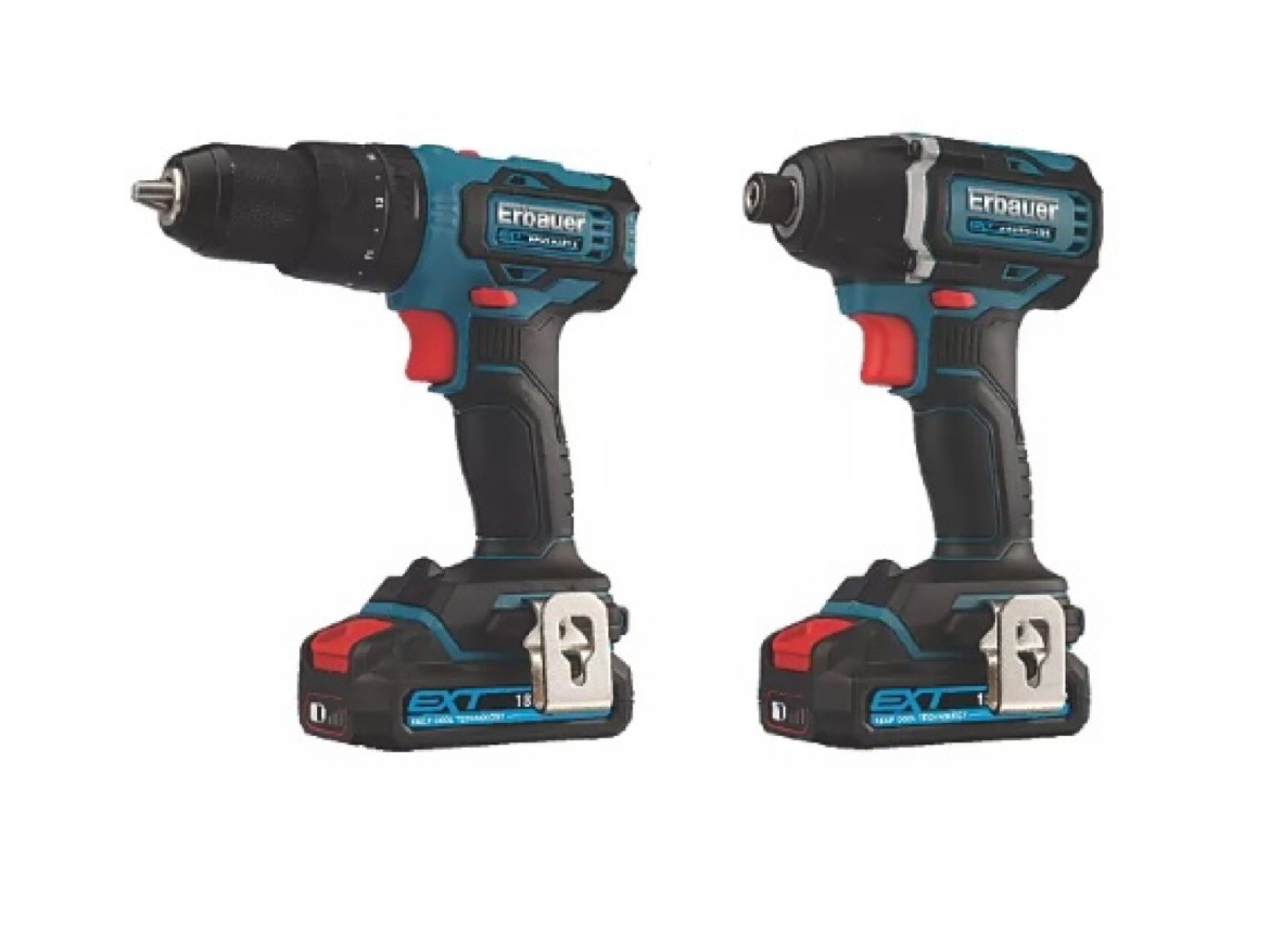 Erbauer cordless drill & imact driver set