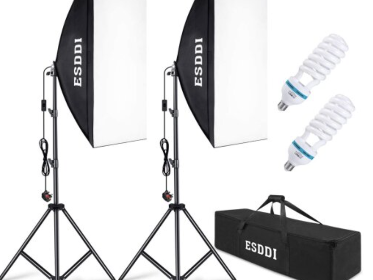 Esddi softbox studio lights x 2 - powerful 800w