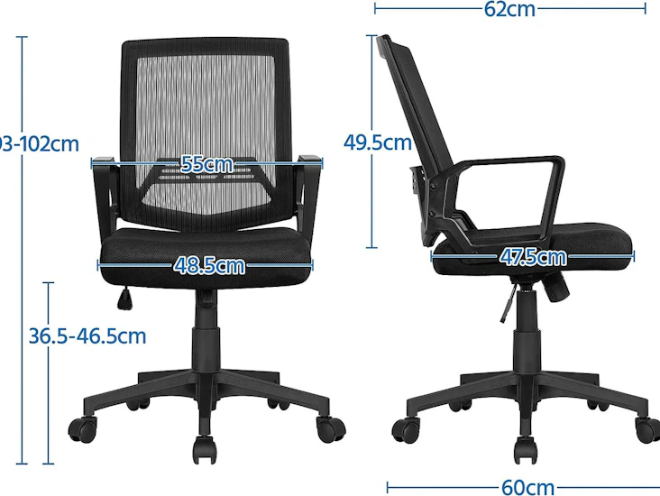 Executive office chair-60 x 63 x (91-101)cm