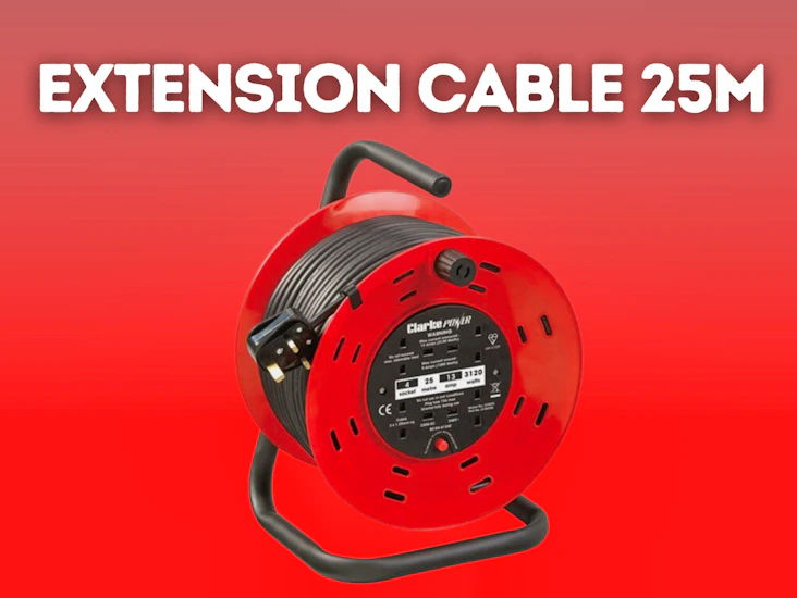 Extension cable reel, 25m
