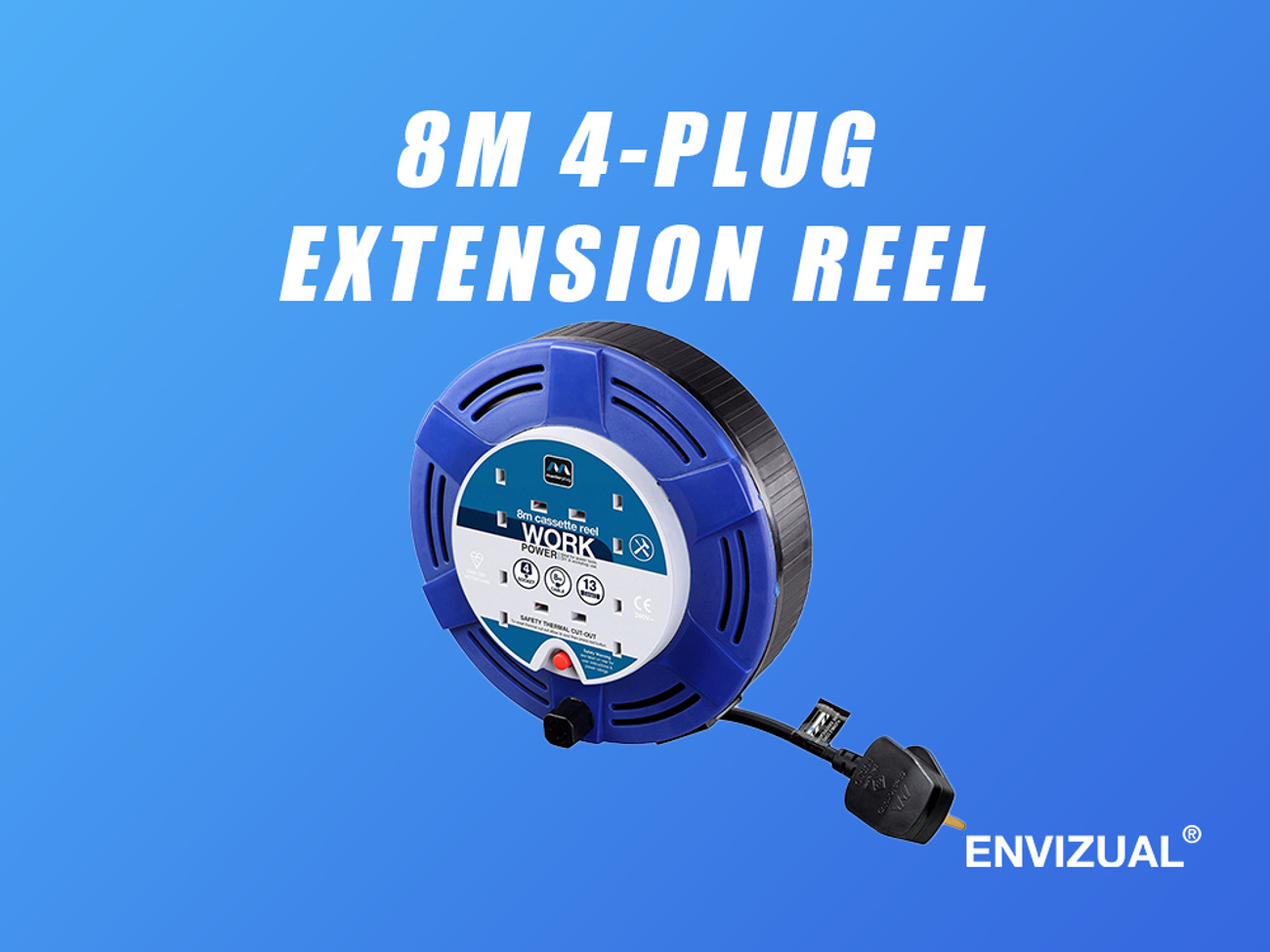 Extension reel lead - 8 metres