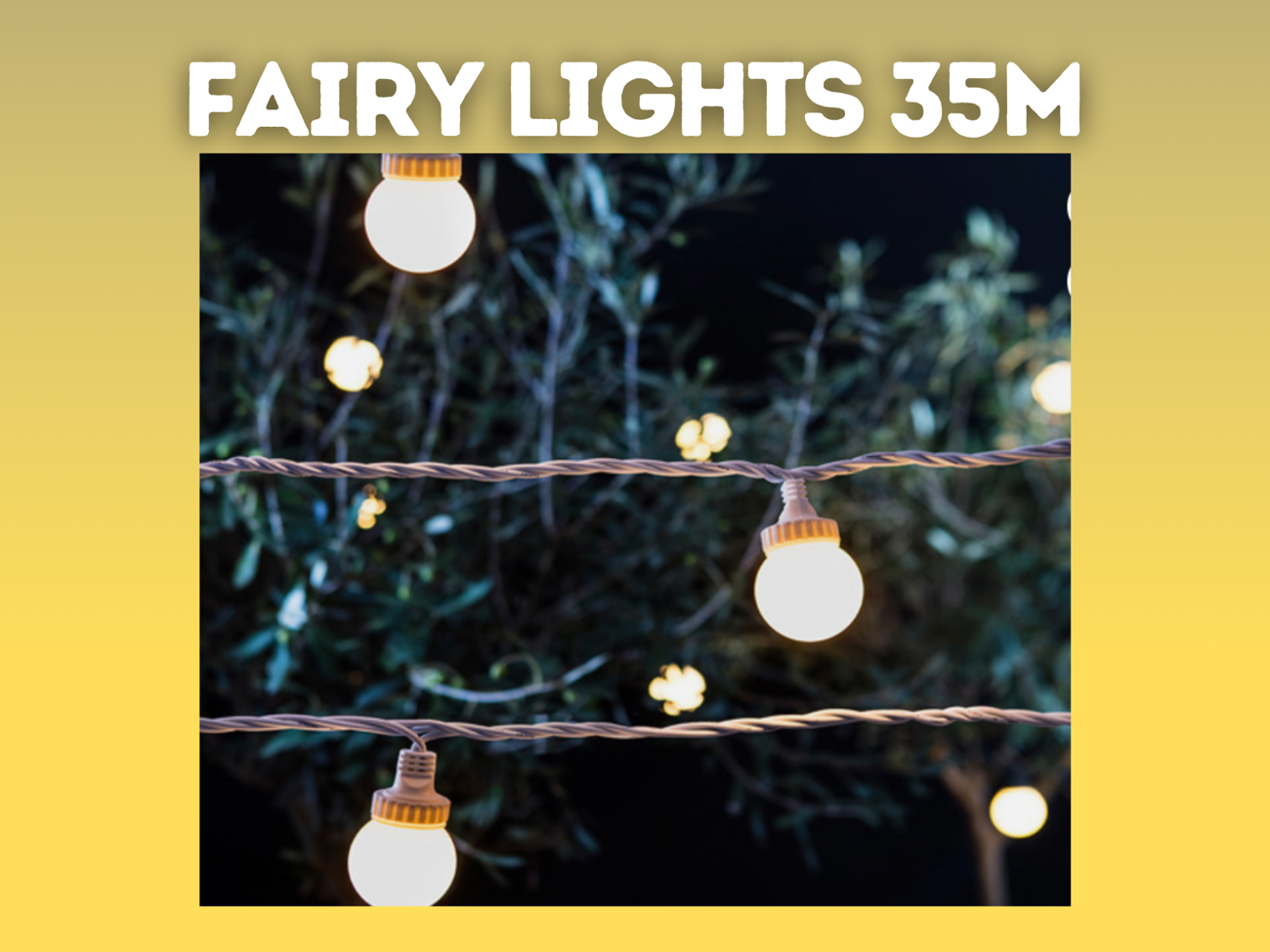 Fairy lights 35m warm white led connectable festoon lights