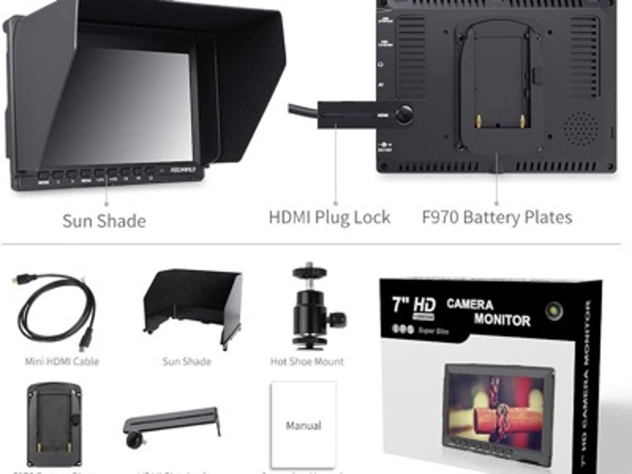 Feelworld fw759 hdmi 4k monitor