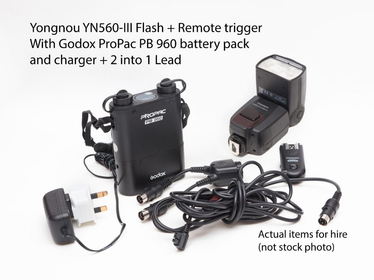 Flash kit yn 560-iii plus godox battery pack