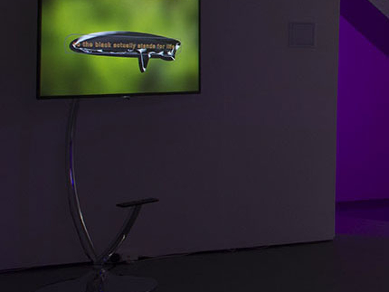 Floor standing chrome tv stand