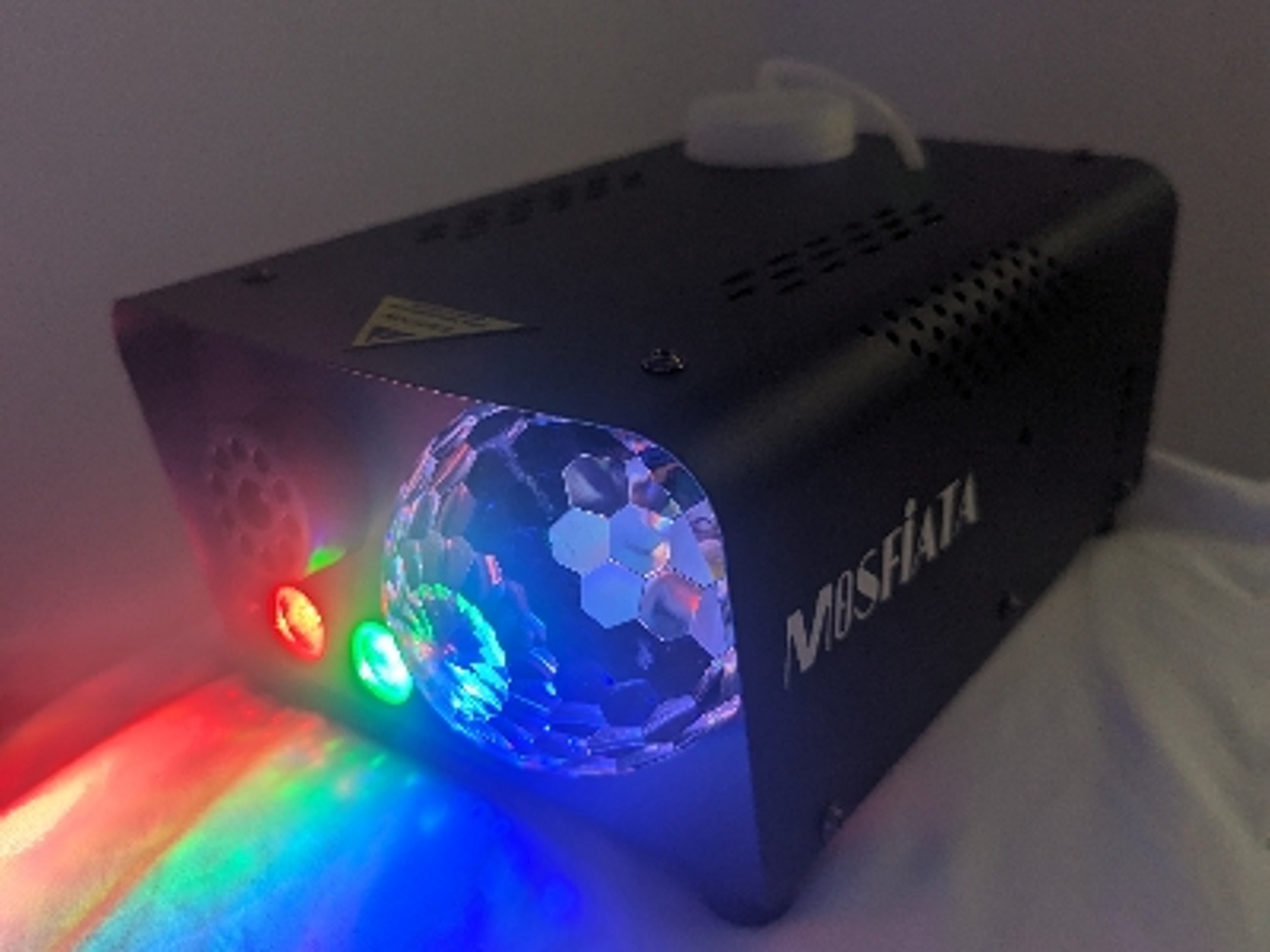 Fog / smoke machine with disco lights and 75 ml fog fluid