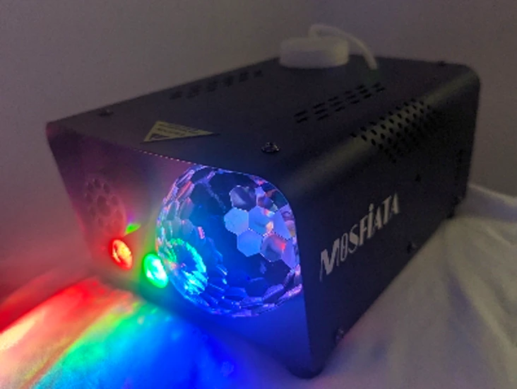 Fog / smoke machine with disco lights and 75 ml fog fluid
