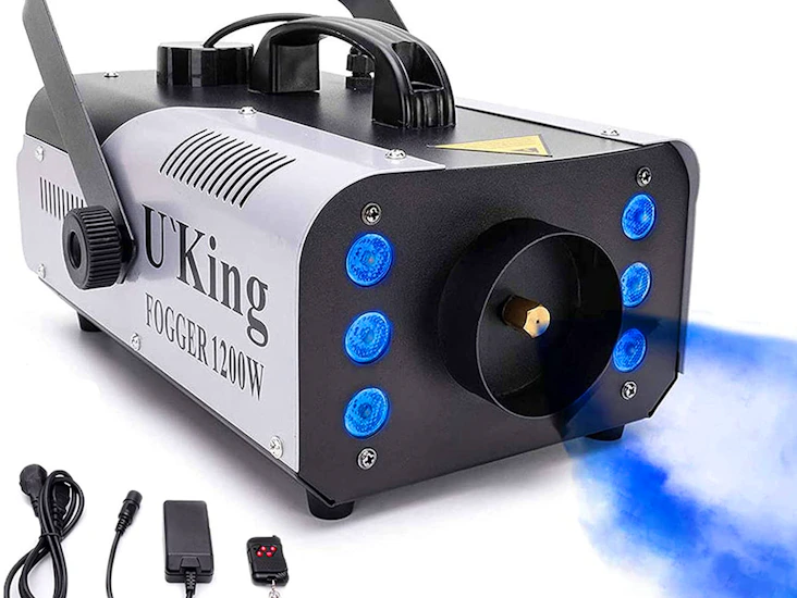 Fog machine, 1200w smoke machine 6leds rgb lighting