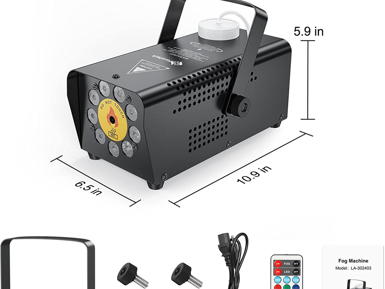 Fog machine rgb led lights with wireless remote control