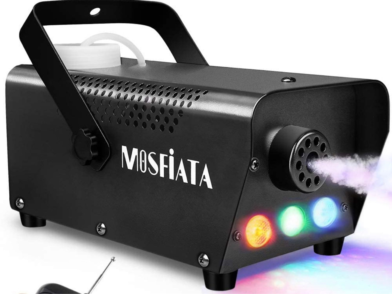 Fog machine with controllable lights