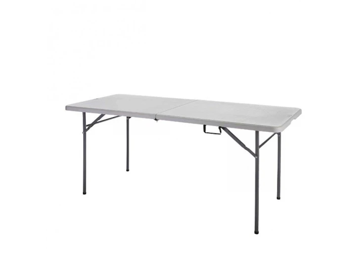 Folding table with comfort legs, grey, 6-ft